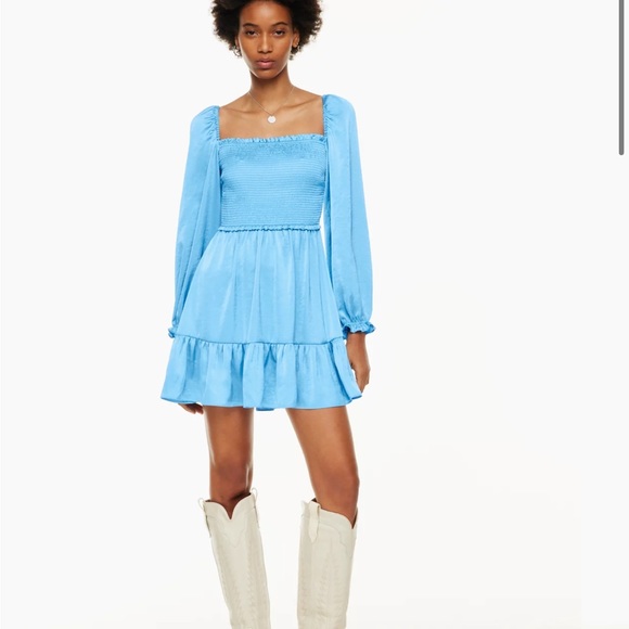 Tempest Satin Dress 2XS - Wave Blue - Picture 3 of 11